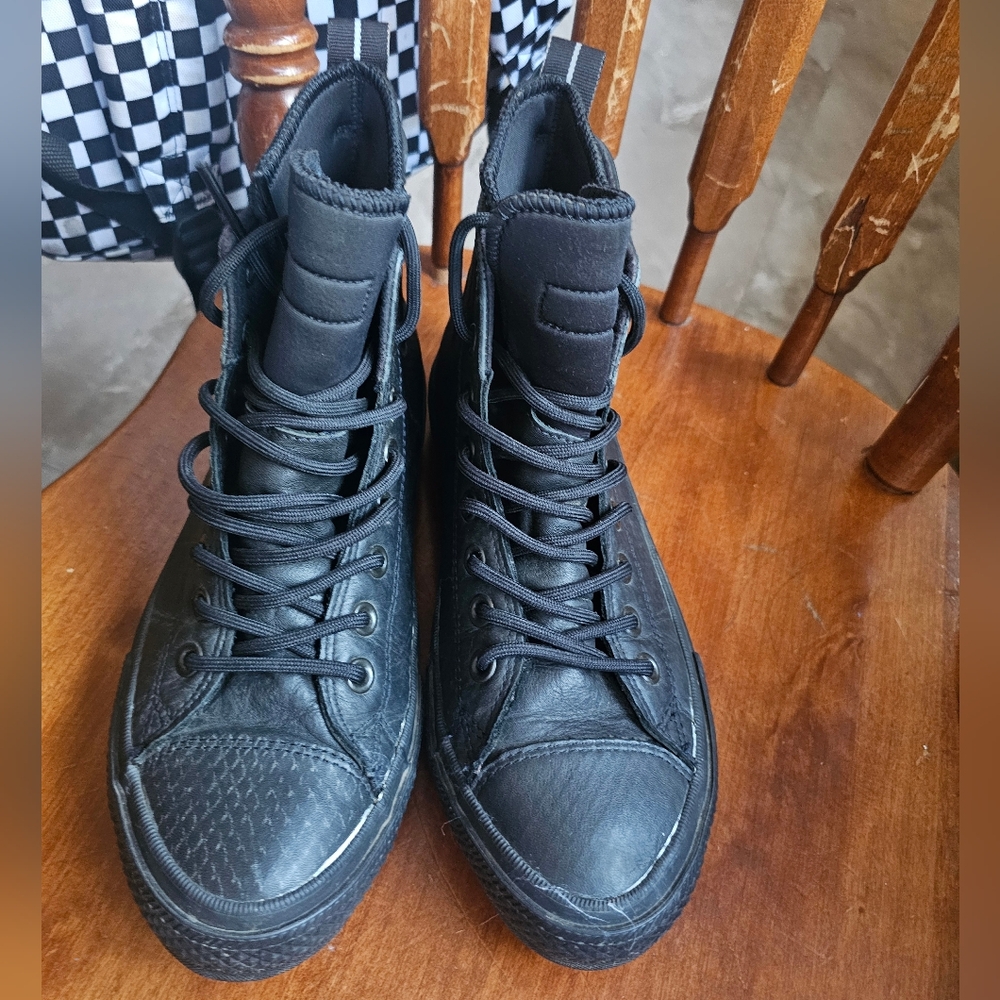 Waterproof Converse Men's Black High-Top Sneakers - Picture 3 of 11